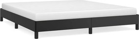 vidaXL Cadru de pat, negru, 160x200 cm, piele ecologică