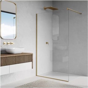 Paravan de dus tip Walk-in auriu periat SanSwiss Easy STR4P 90x200 cm