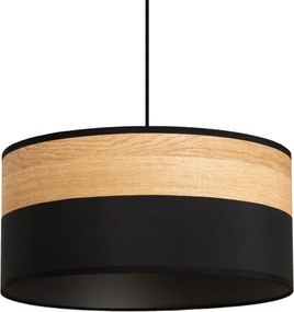 Lustră suspendată pe cablu ALBA, 1x E27, 15 W, 230 V, Ø 45 cm, negru/maro