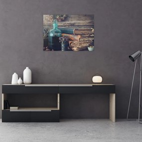 Tablou pe sticlă - Masa farmacistului (70x50 cm)