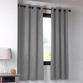 Draperie groasă blackout NOTTE gri 135 x 180 cm set 2 buc