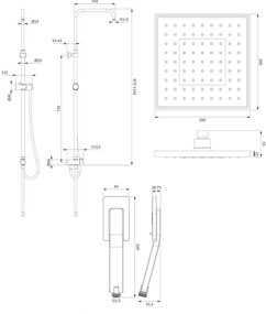 OMNIRES SYSJIMJIMBL - Set de duș JIMJIM negru mat