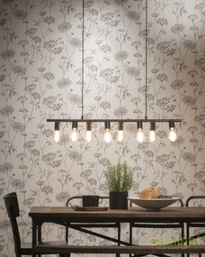 Lustra moderna cu 8 surse de lumina directionabile MIAMI, negru MIAMI/H8/B