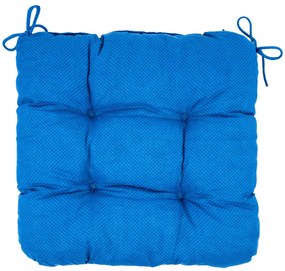 Pernă de scaun Buline albastru,  42 x 42 cm