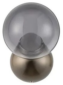 Aplica de perete LED metal nickel sticla fumurie SILENZIO