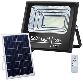 Aigostar - Proiector solar LED reglabil 100W/3,2V IP67 cu telecomandă