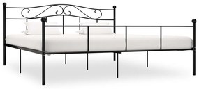 284528 vidaXL Cadru de pat, negru, 180 x 200 cm, metal