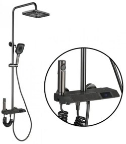 Coloana Dus ,Negru Mat,Afisaj Lcd Temperatura Apa ,Smack, Esn05B