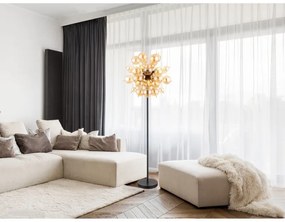 Lampadar design modern UDO 6L negru/chihlimbar