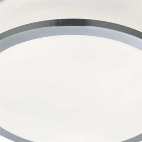 Plafoniera baie cu protectie IP44 Cheese 23cm, argintiu satinat