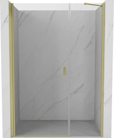 Mexen Mist-B ușă de duș batantă 115 cm, transparentă, auriu periat - 8A2-115-001-55-00