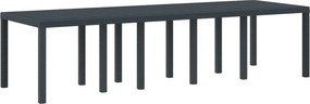 vidaXL Masă de Grădină Antracit 300 x 100 x 73 cm poliratan