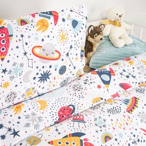 4Home Lenjerie de pat din bumbac pentru copiiCosmic Adventure, 100 x 135 cm, 40 x 60 cm, 100 x 135 cm, 40 x 60 cm