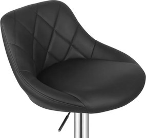 MIADOMODO Scaun de bar 2pcs, fără cotieră, negru