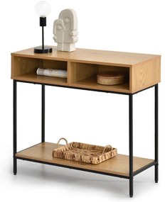 Măsuță consolă Frey (stejar + negru). Promo -11%. 1110805