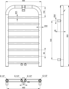 Silia Calorifer baie - înălțime 85 cm AGI_CG31
