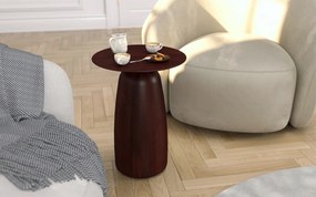 Noptieră lemn masiv Visby 44 cm Ø32 5 cm - Alb