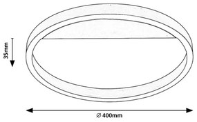 Rabalux 71309 - Plafonieră LED THRIC, 20 W, 230 V, finisaj auriu