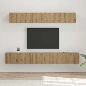 vidaXL Set dulap TV 5 pcs stejar artizanal 80 x 30 x 30 cm Mediu