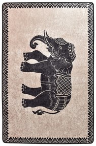 Covor, Elefante Nero Djt, 50% catifea/50% poliester, Multicolor