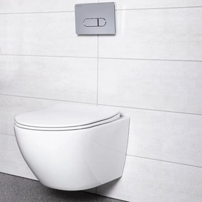 Set rezervor WC suspendat Delos Chrome