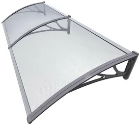 Marchiză copertină pentru ușă, 100 x 200 cm, transparent, NEDIVIZAT