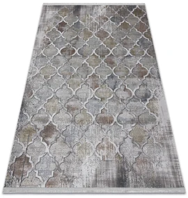 Covor LUCE 75 modern marocani Trellis vintage - structural gri / muştar