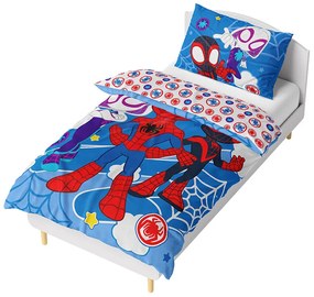 Carbotex Lenjerie de pat din microfibră Spidey Prietenii Minunați, 140 x 200 cm, 70 x 90 cm