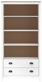 289010 vidaXL Bibliotecă Hill Range, alb, 85x37x170,5 cm, lemn masiv de pin