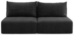 Canapea neagră extensibilă/cu spațiu de depozitare 216 cm Kalena – Makamii