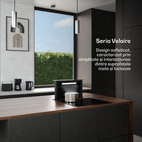 Klarstein Sistem Downdraft Velaire | Elegant, minimalist, puternic | Clasa energetică A++ | 853 m³/h | 60 cm