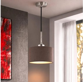 Eglo - LED lampă suspendată pe cablu TUNJA 1xE27/60W/230V diam. 20 cm maro/negru