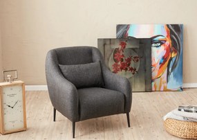 Fotoliu Venus, Poliester / Linen, Antracit