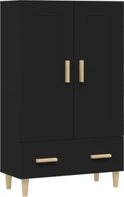vidaXL Dulap înalt, negru, 70x31x115 cm, lemn compozit