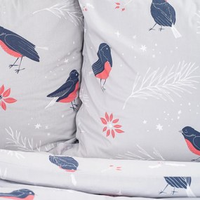 4Home Lenjerie de pat din bumbac Winter Robin, 140x 200 cm, 70 x 90 cm, 140 x 200 cm, 70 x 90 cm