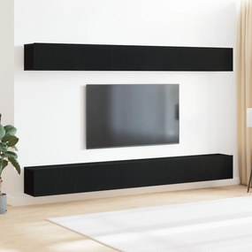 vidaXL Set comodă TV 6 pcs Stejar negru 100 x 30 x 30 cm Lemn compozit
