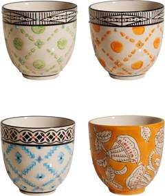 Set 4 cesti de cafea, din ceramica, Rhapsody