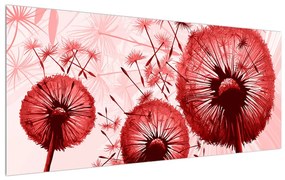 Tablou cu o mulțime de păpădii roșii (120x50 cm), în 40 de alte dimensiuni noi
