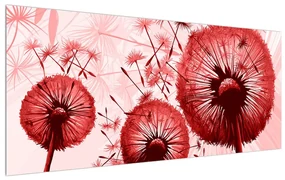 Tablou cu o mulțime de păpădii roșii (120x50 cm), în 40 de alte dimensiuni noi