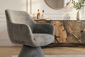 Scaun pivotant AMBIENTO tesatura Chenille gri
