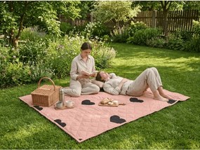 Patura de vara HEARTIX 140x200 cm, portocaliu