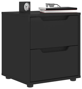 vidaXL Noptiera &quot;VISNES&quot; Negru 45x40x50 cm Lemn prelucrat