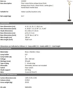 Lampadar dimabil design LUX Celine 115322 HZ