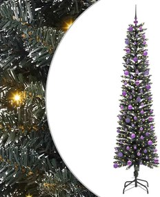 vidaXL Brad de Crăciun artificial Verde 210 cm PVC și Plastic și Oțel