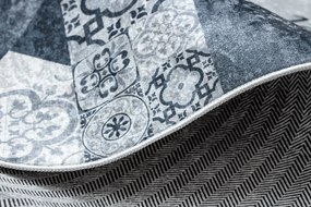 ANDRE 44211 covor lavabil gresii de Lisbona, bucatarie, anti-alunecare - gri / argintiu