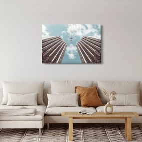 Tablou cuavion între clădiri (90x60 cm)