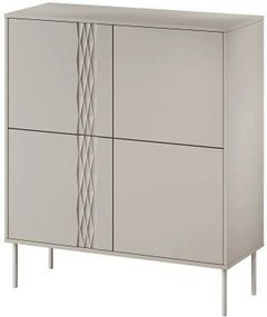 Comoda TRESSE, bej, PAL laminat, 100x40x110 cm