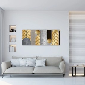Tablou - Decorațiuni de aur (120x50 cm)