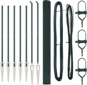vidaXL Stâlp de gard. Verde 10 x 1,5 m (plasă de 16 x 16 mm)
