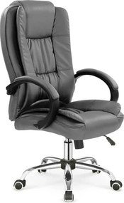 Scaun de birou RELAX, gri, piele ecologica, 64x75x110/118 cm